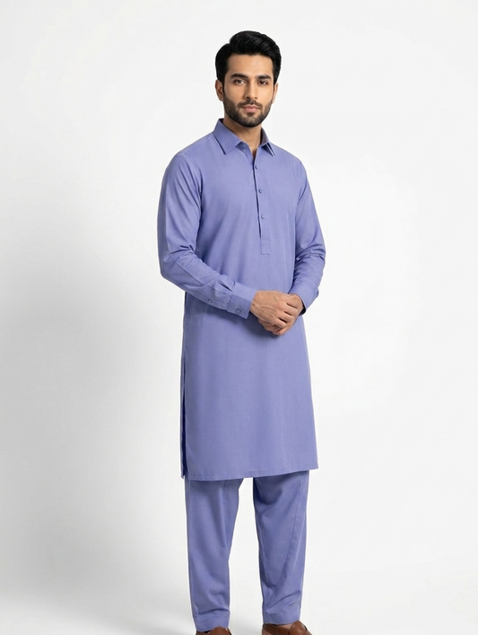 Men’s Breeze Cotton Periwinkle Blue Suit