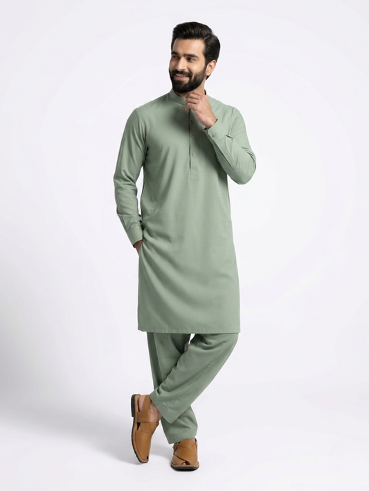 Men’s Breeze Cotton Mint Green Suit