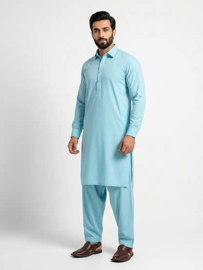 Men’s Breeze Cotton Sky Blue Suit