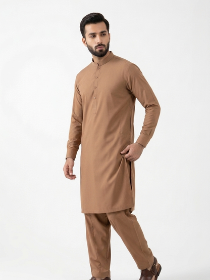 Men’s Breeze Cotton Caramel Brown Suit