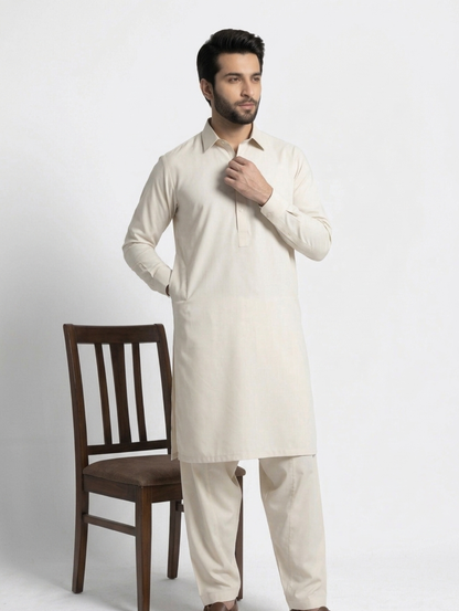 Men’s Breeze Cotton Off-White Suit