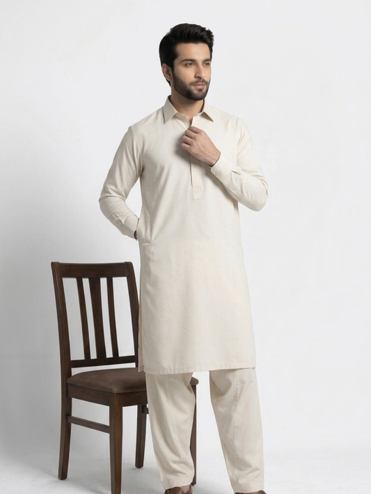Men’s Breeze Cotton Off-White Suit