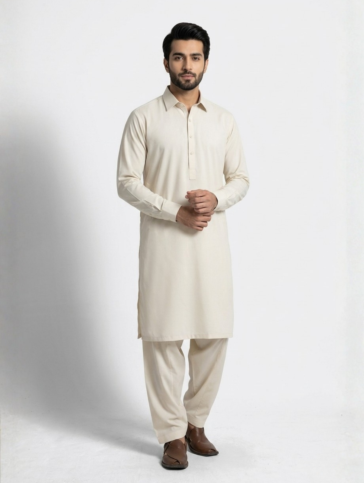 Men’s Breeze Cotton Off-White Suit