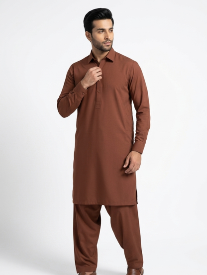 Men’s Breeze Cotton Rust Brown Suit