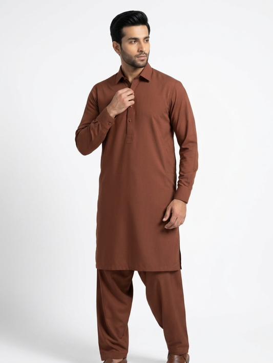 Men’s Breeze Cotton Rust Brown Suit