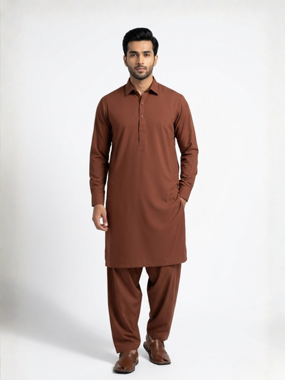 Men’s Breeze Cotton Rust Brown Suit