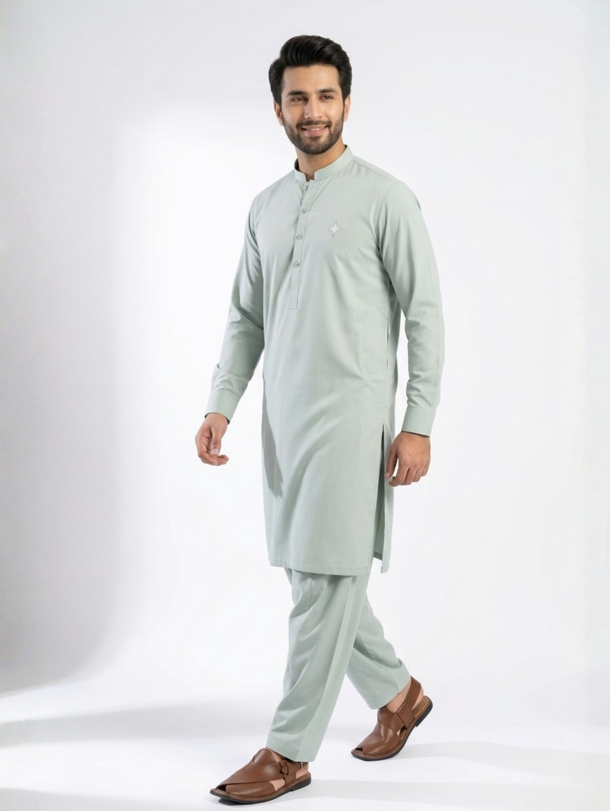 Men’s Advisor Cotton Ice Green Suit