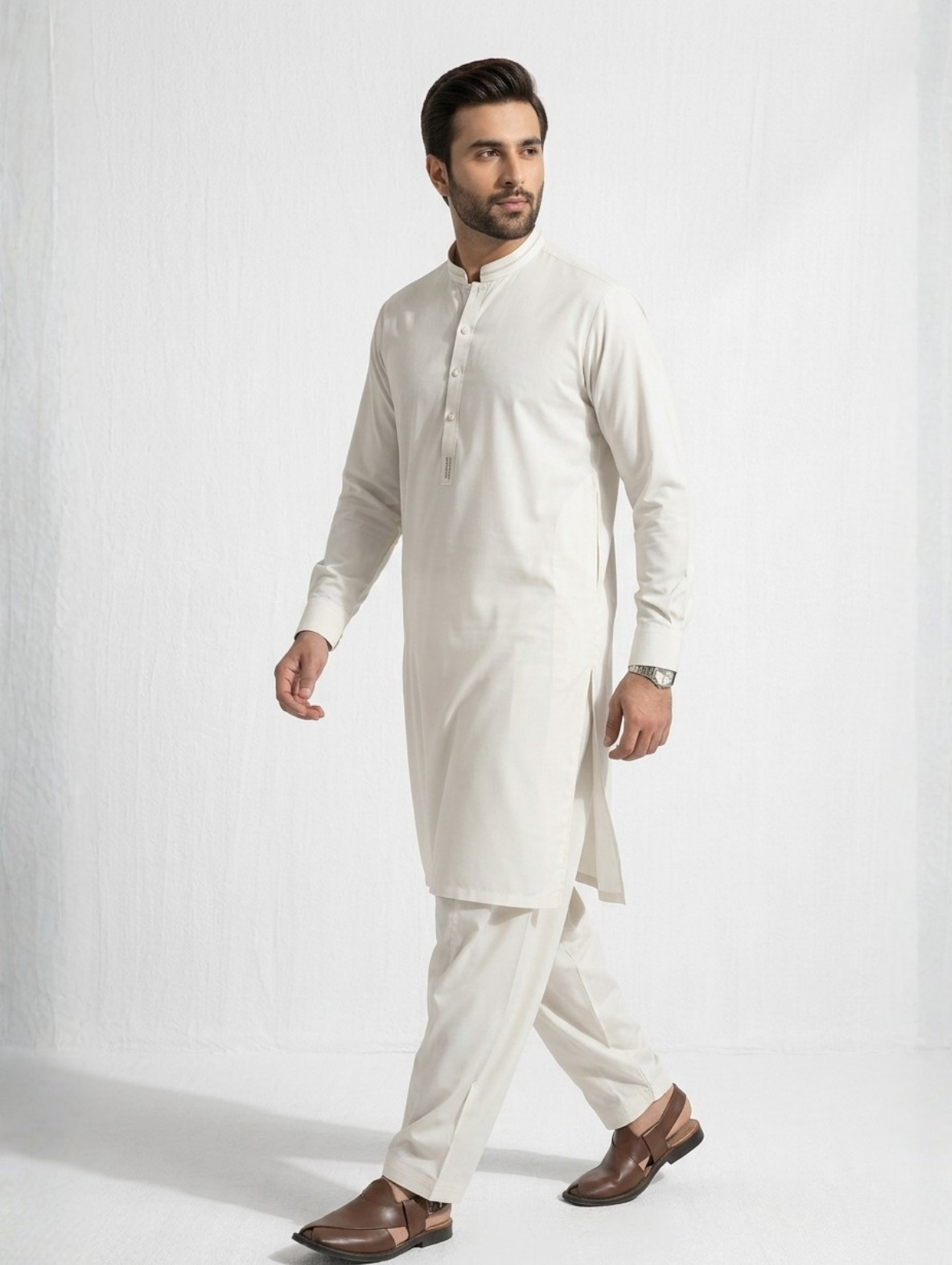 Men’s Advisor Cotton Off-White Suit