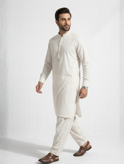 Men’s Advisor Cotton Off-White Suit