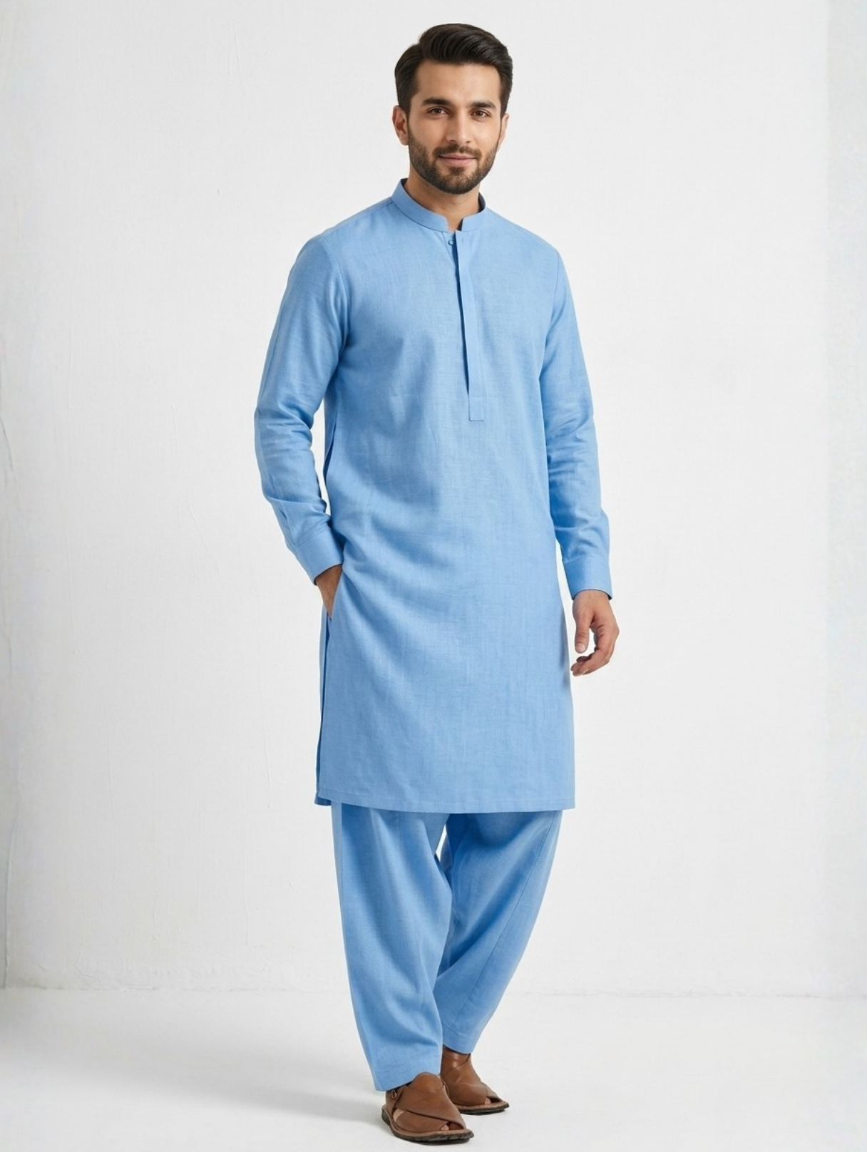 Men’s Advisor Cotton Bright Sky Blue Suit