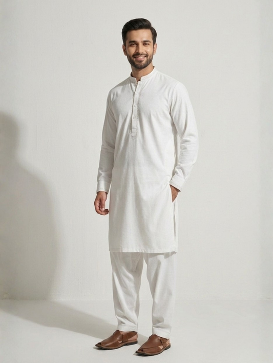 Men’s Advisor Cotton Bright White Suit
