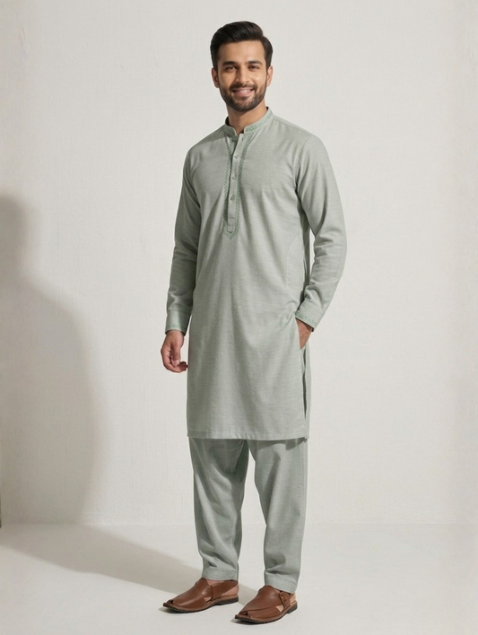 Men’s Advisor Cotton Dusty Sage Suit