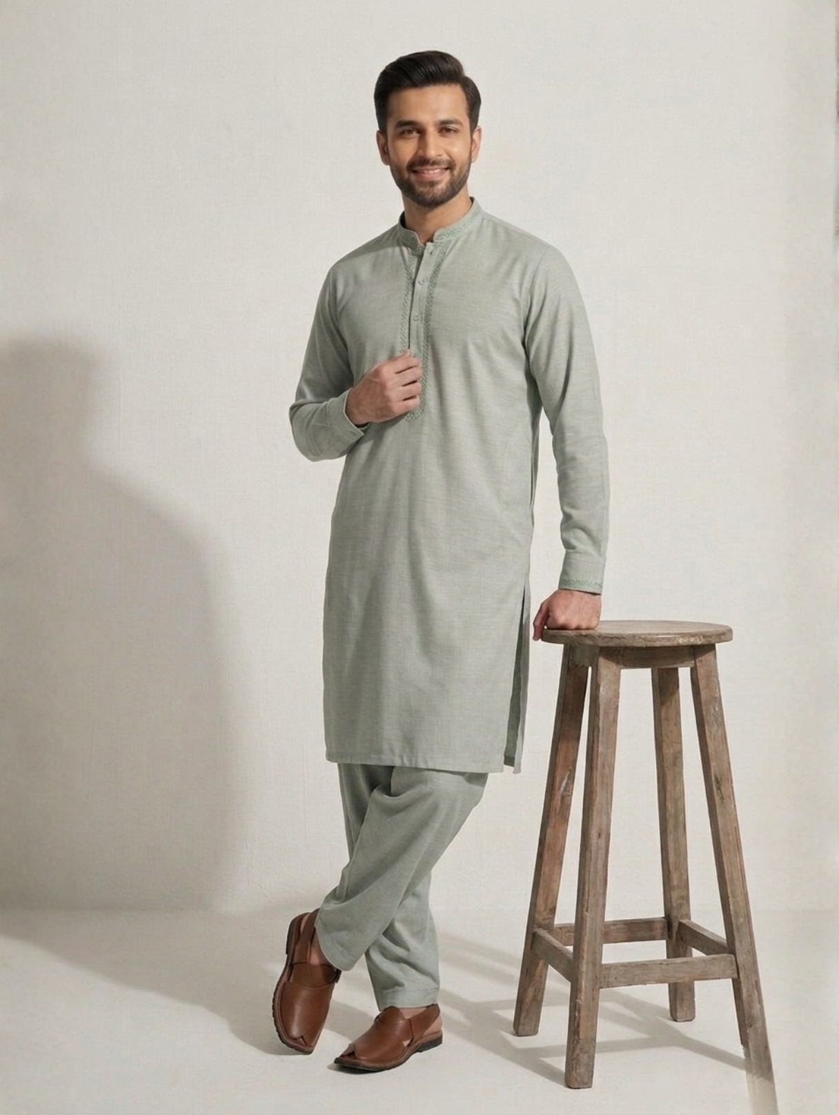 Men’s Advisor Cotton Dusty Sage Suit