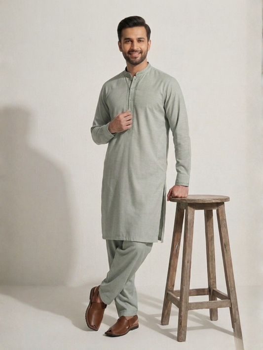 Men’s Advisor Cotton Dusty Sage Suit