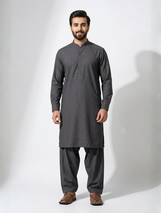 Men’s Advisor Cotton Charcoal Black Suit