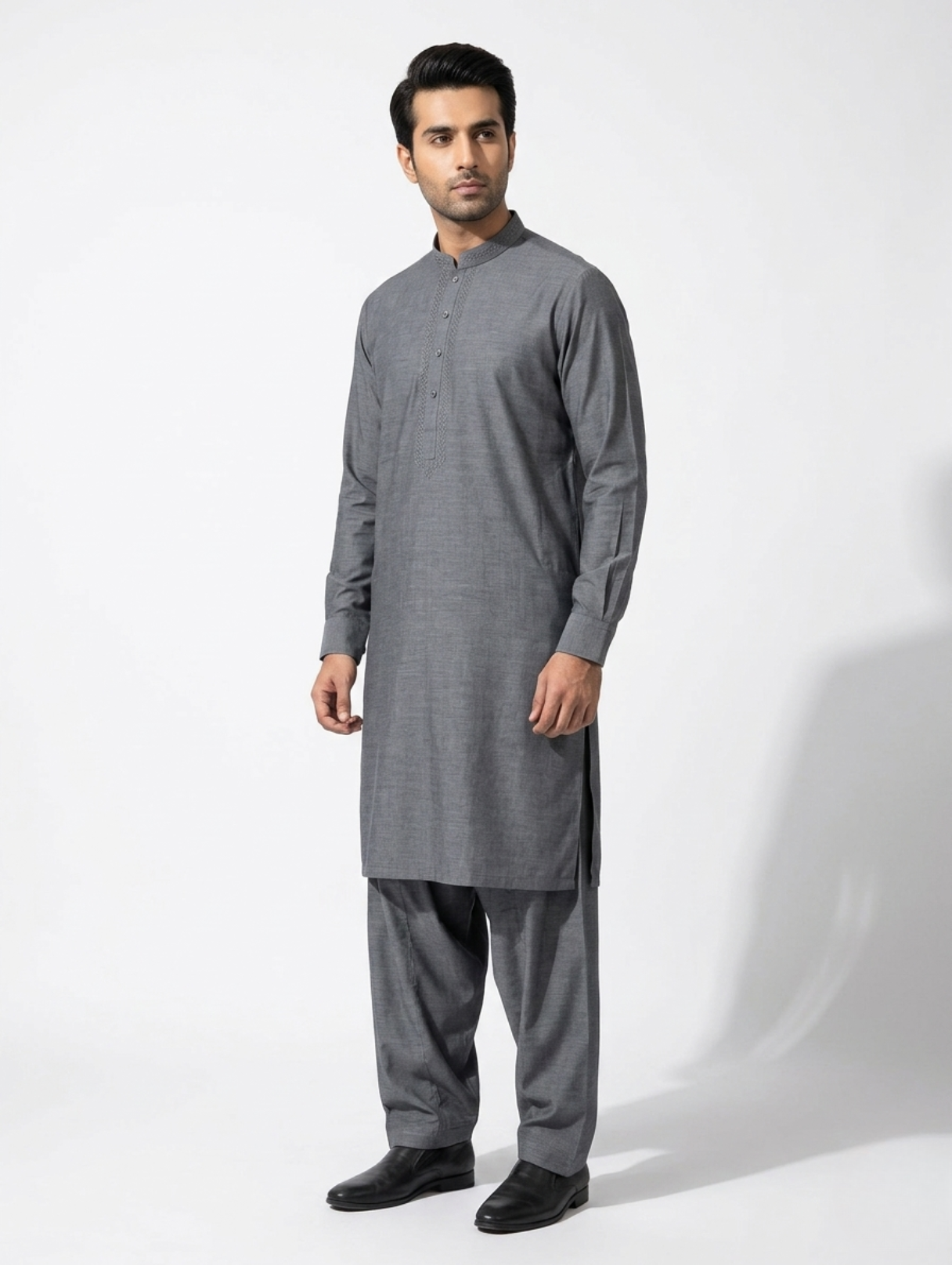 Men’s Dyed Yarn Summer Fits Slate Grey Suit