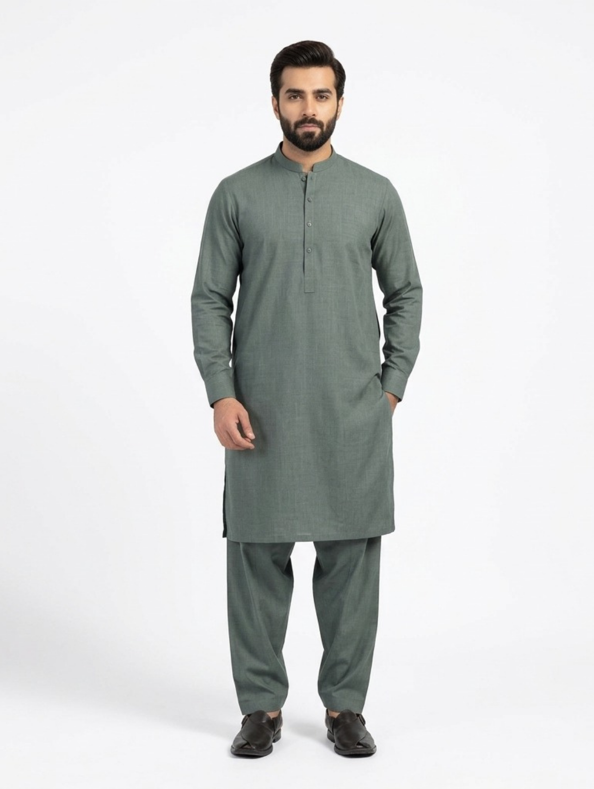 Men's Dyed Yarn Summer Fits British Stone Suit