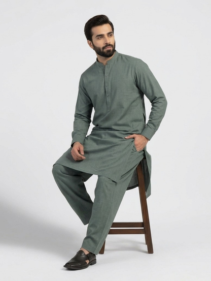 Men's Dyed Yarn Summer Fits British Stone Suit
