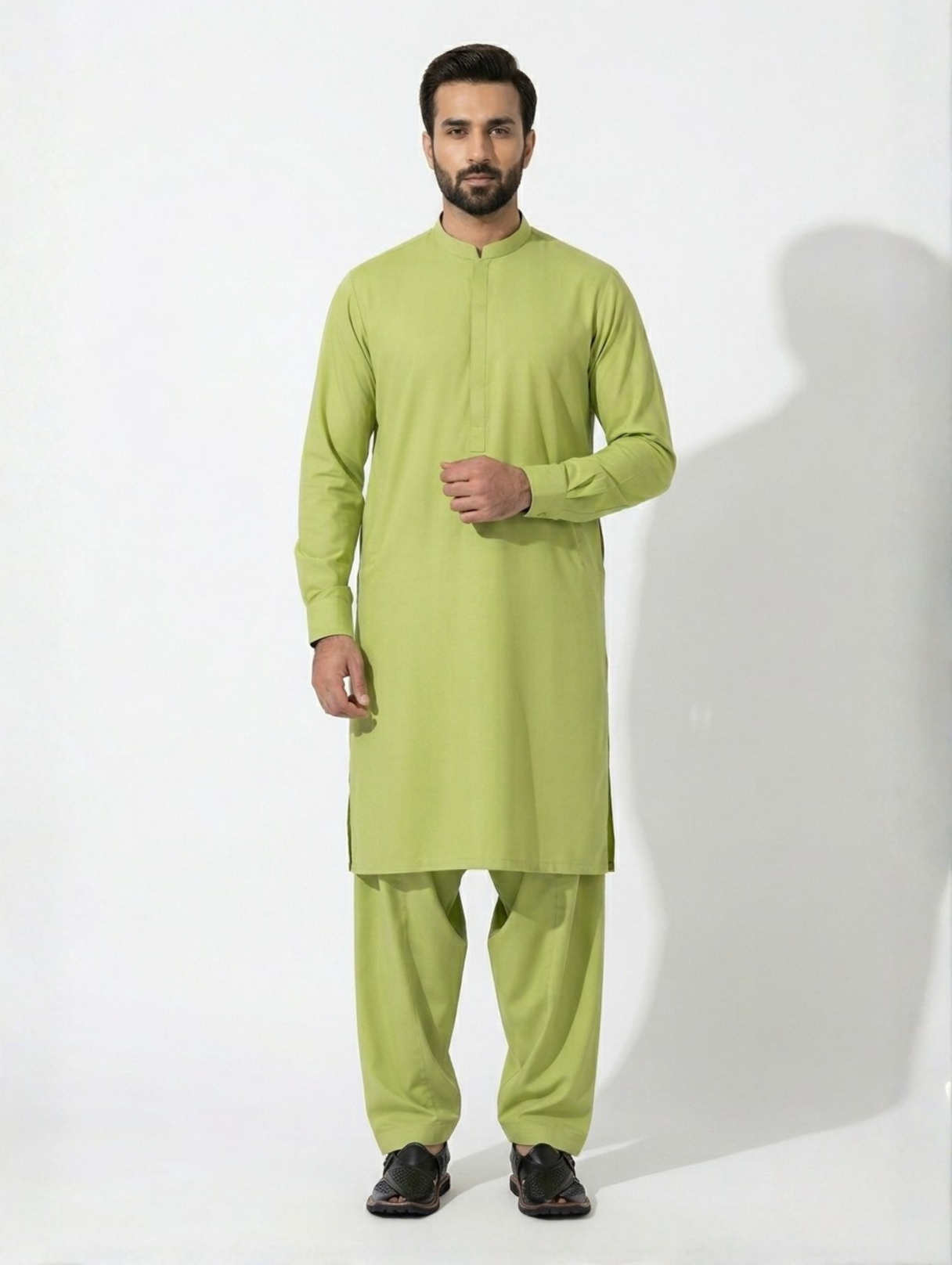 Men’s Breeze Cotton Lime Green Suit