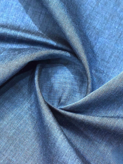 Men's Unstitched Dyed Yarn Summer Fits Iron Blue Suit