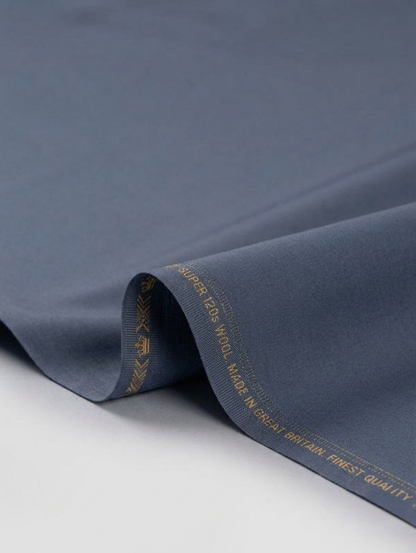 Men’s Dyed Yarn Summer Fits Steel Blue Suit