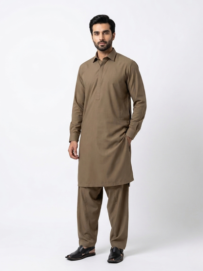 Men’s Breeze Cotton Walnut Brown Suit