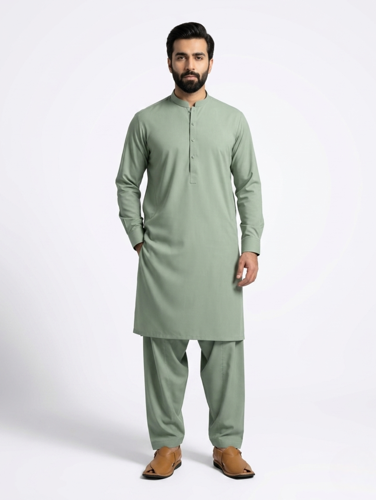 Men’s Breeze Cotton Mint Green Suit