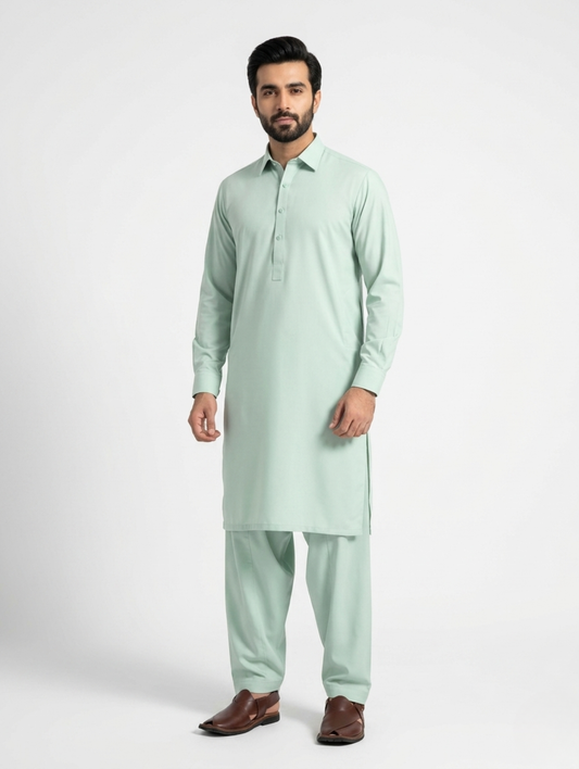 Men’s Breeze Cotton Pistachio Green Suit